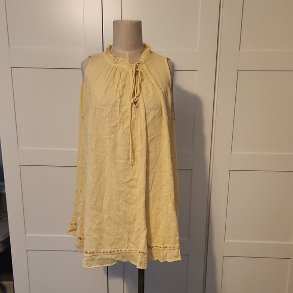 O'Neill Tikal Light Butter Yellow Cotton Tunic Dress Size Small - Picture 2 of 7